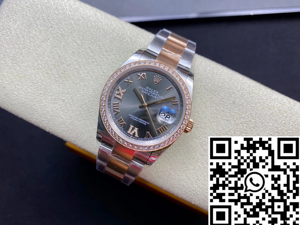EW Diamond-set M126281RBR-0012 Datejust Rolex Factory Bezel 1002